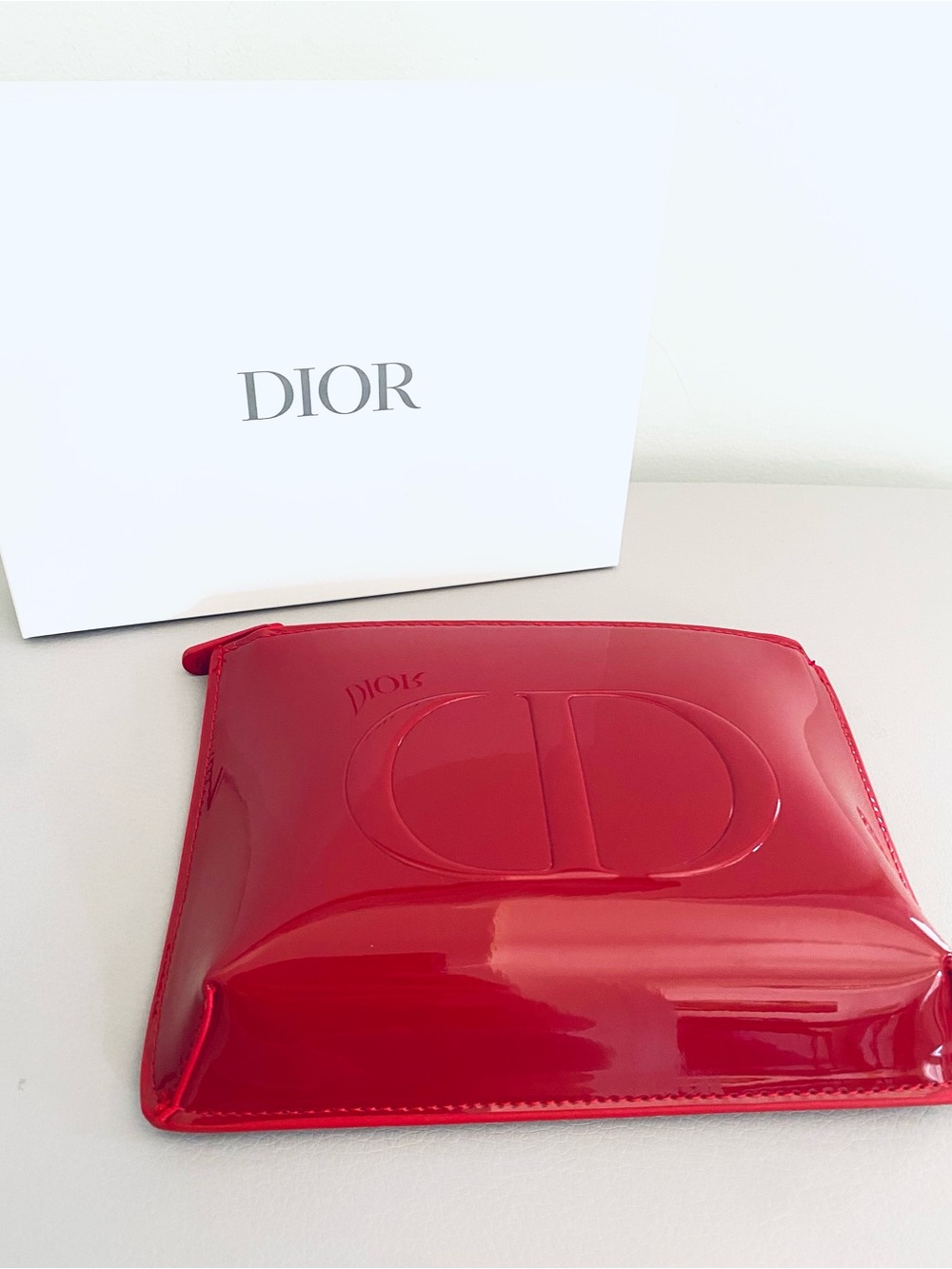 Dior beauty makeup pouch, gift from Dior beauty counter